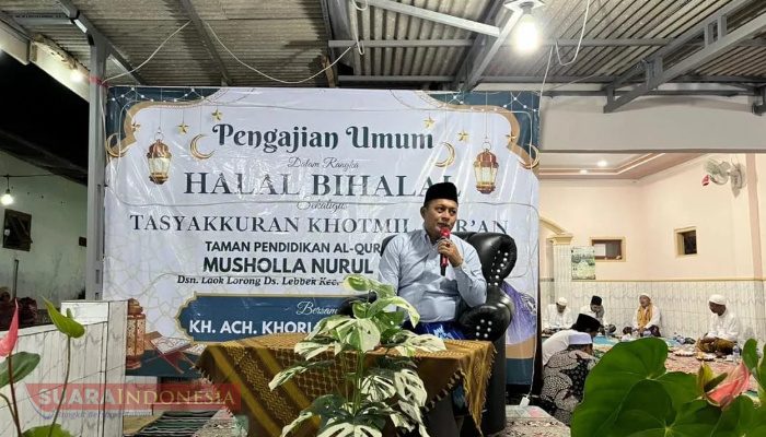 Wabup Pamekasan Hadiri Pengajian dan Halalbihalal di Desa Lebbek, Tekankan Peran Spiritual dalam Pembangunan
