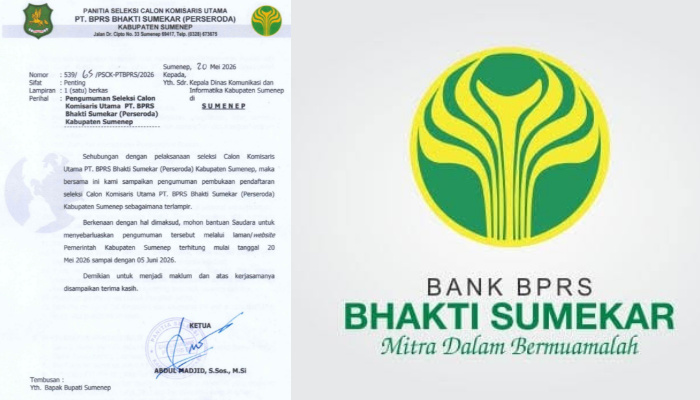 Pemkab Sumenep Buka Seleksi Calon Komisaris Utama PT BPRS Bhakti Sumekar