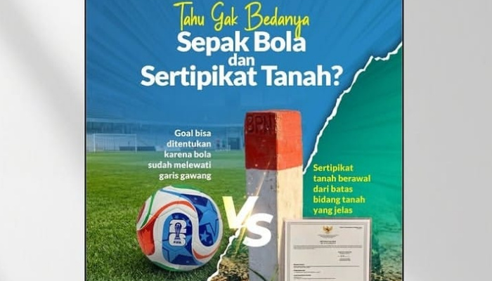 Belajar dari Garis Lapangan Sepak Bola, Kantah Kota Bogor Ingatkan Pentingnya Pemasangan Patok Batas Tanah