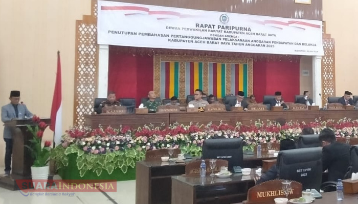 DPRK Aceh Barat Daya Tutup Pembahasan Pertanggungjawaban APBK 2025, Banggar Sampaikan Laporan Keuangan