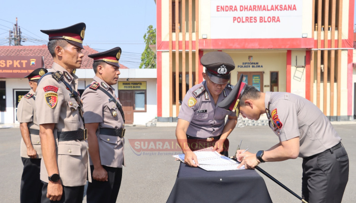Polres Blora Rotasi Sembilan Jabatan, Kapolres Tekankan Profesionalisme dan Pelayanan Publik