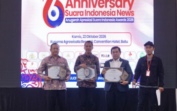 Rektor UNIBA Madura Prof. Rachmad Hidayat Raih Anugerah Apresiasi Suara Indonesia Award 2026
